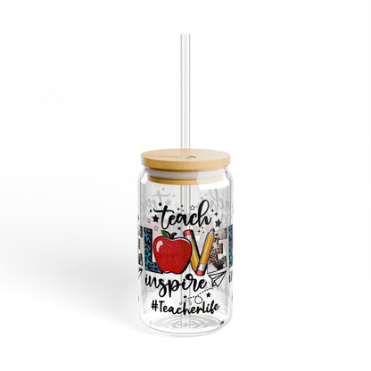 Teacher Love Sipper Glass