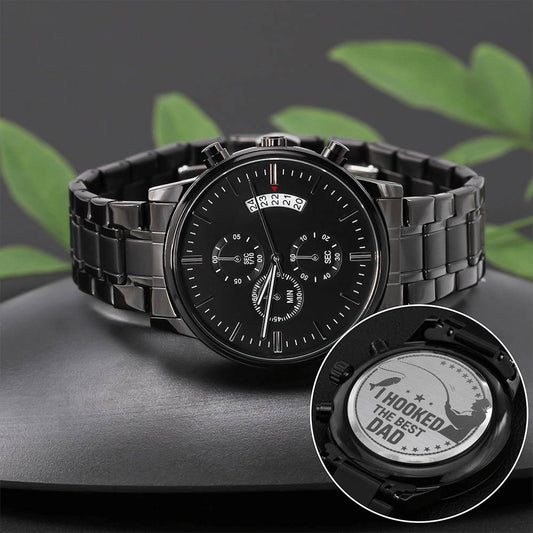 I hooked the best dad Black Chronograph Watch