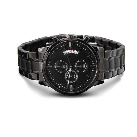 Dad Black Chronograph Watch