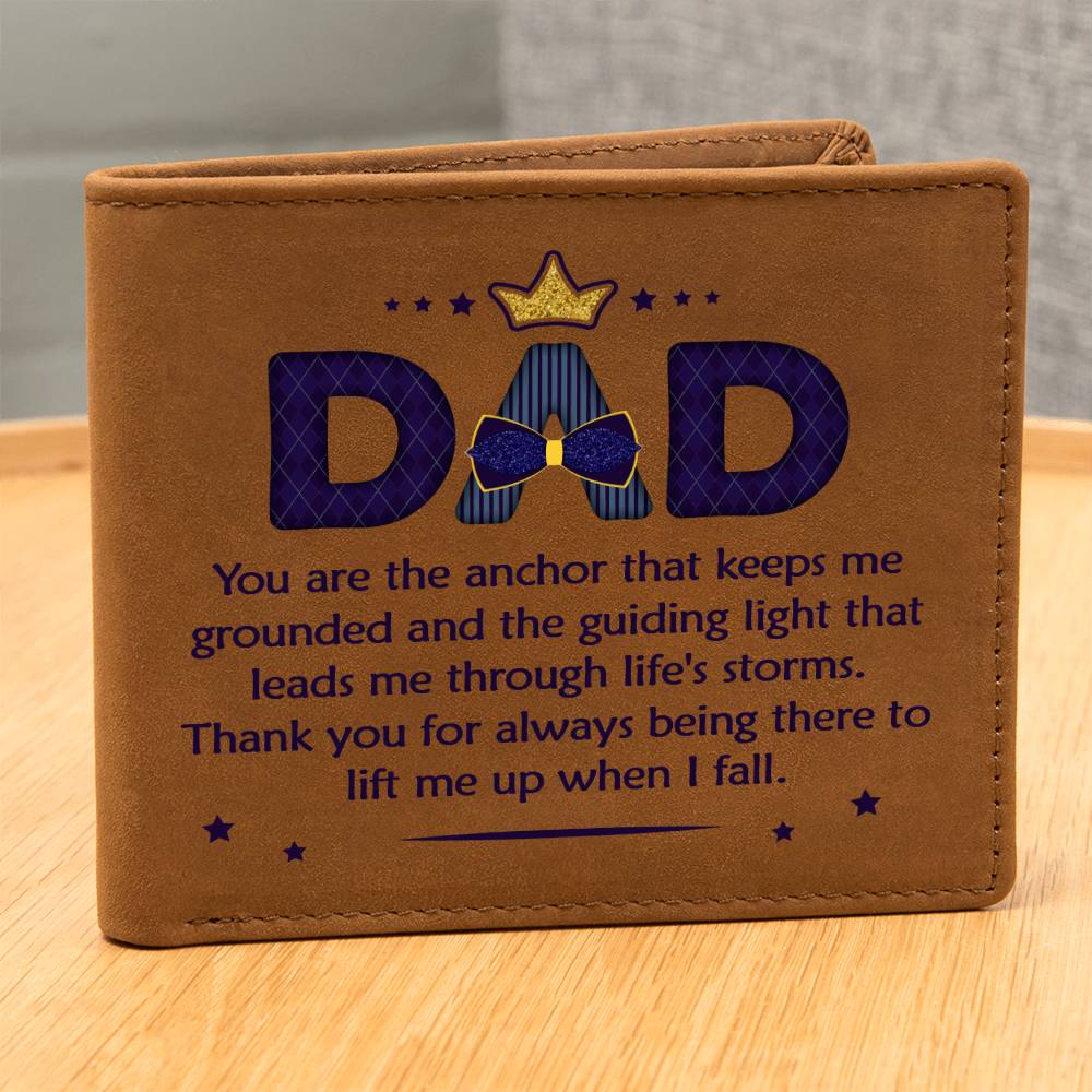 Dad You Are the Anchor Leather Wallet