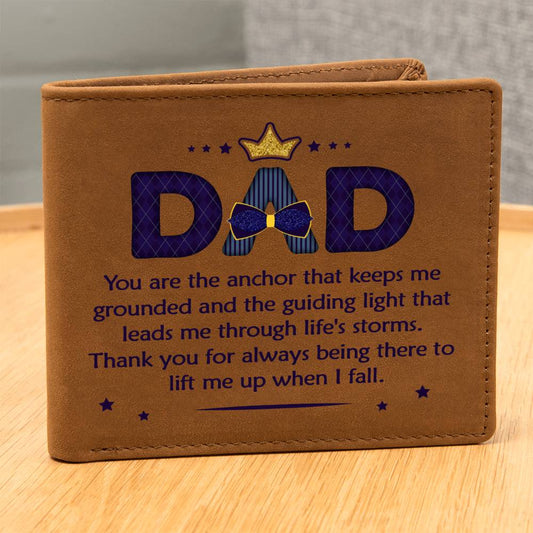 Dad You Are the Anchor Leather Wallet