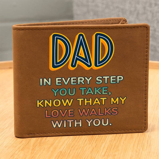 Dad In Every Step Leather Wallet