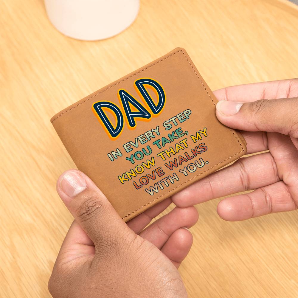 Dad In Every Step Leather Wallet