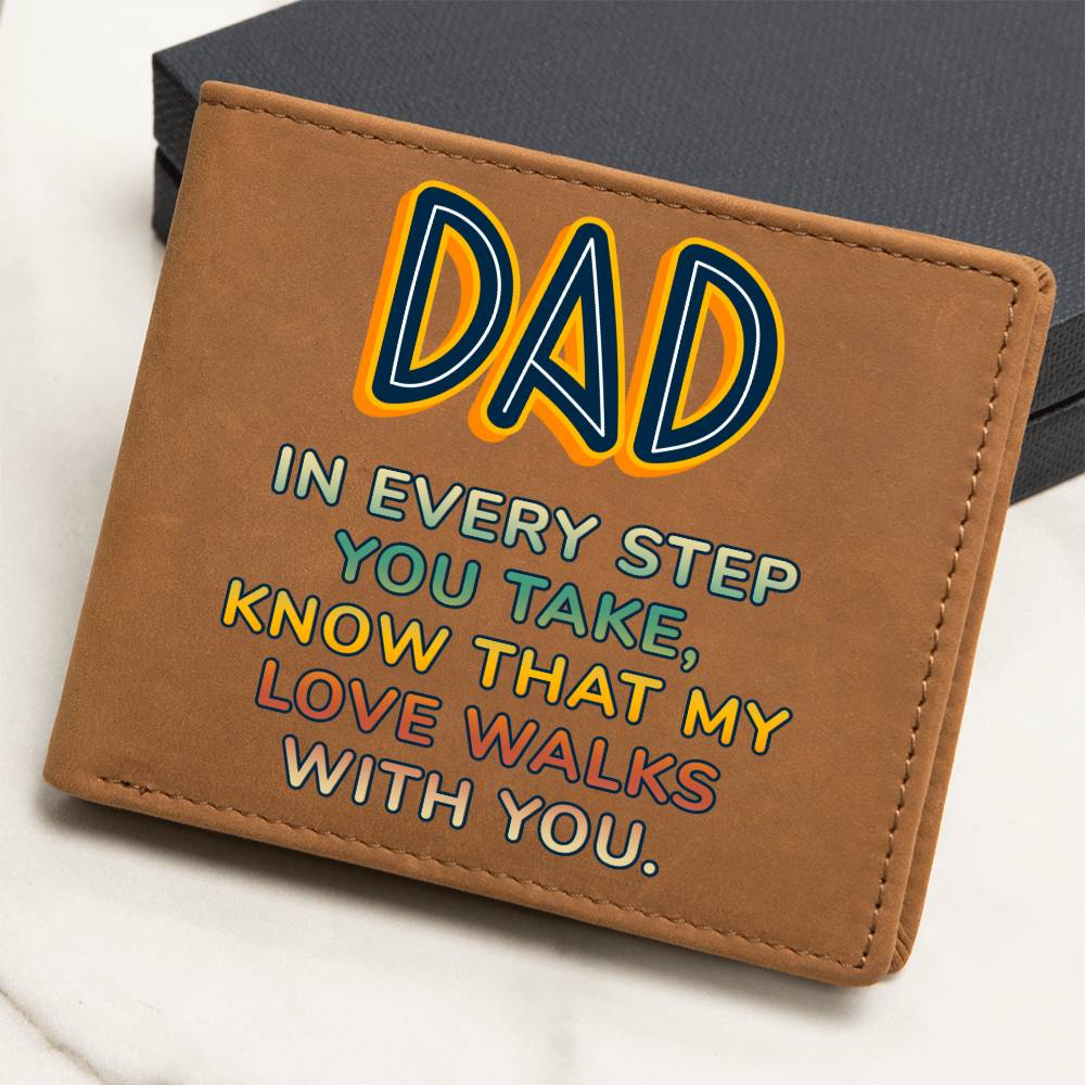 Dad In Every Step Leather Wallet