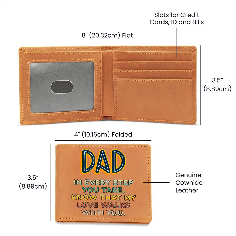 Dad In Every Step Leather Wallet