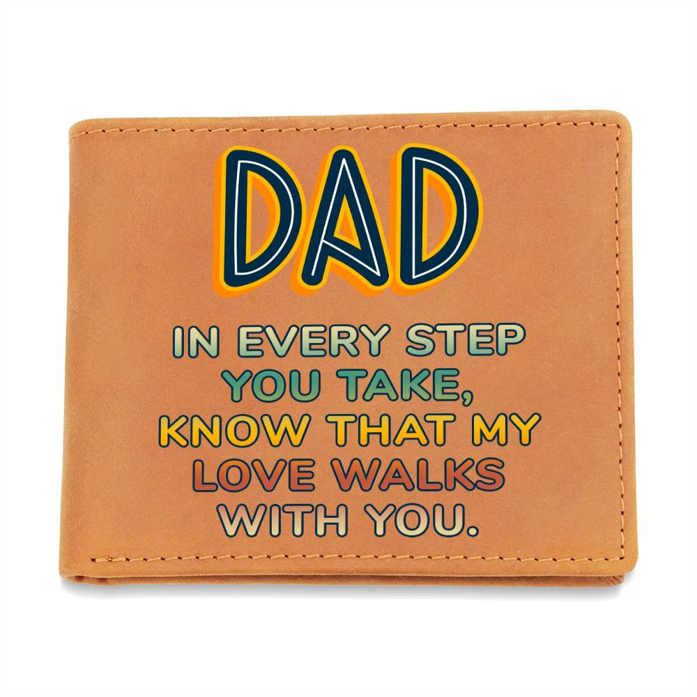 Dad In Every Step Leather Wallet