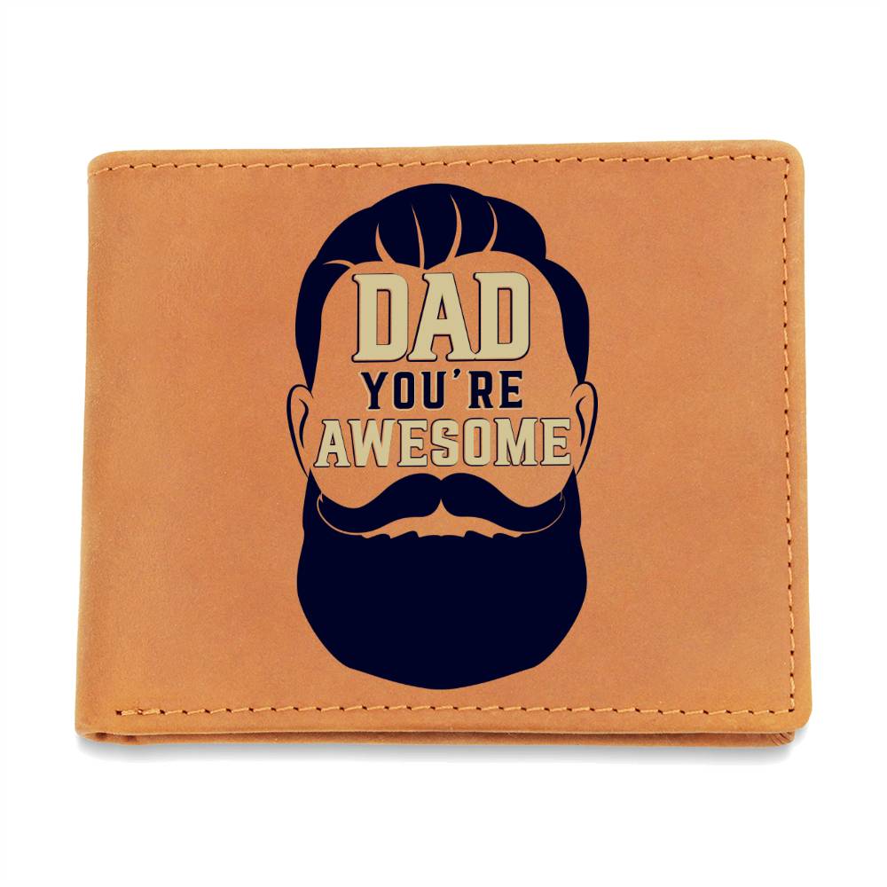 Dad Awesome Leather Wallet