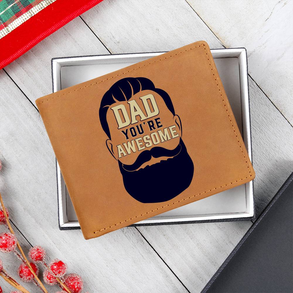 Dad Awesome Leather Wallet