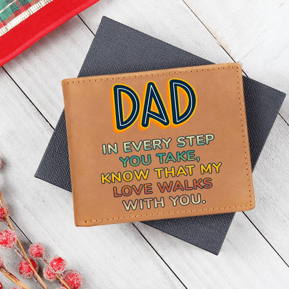 Dad In Every Step Leather Wallet