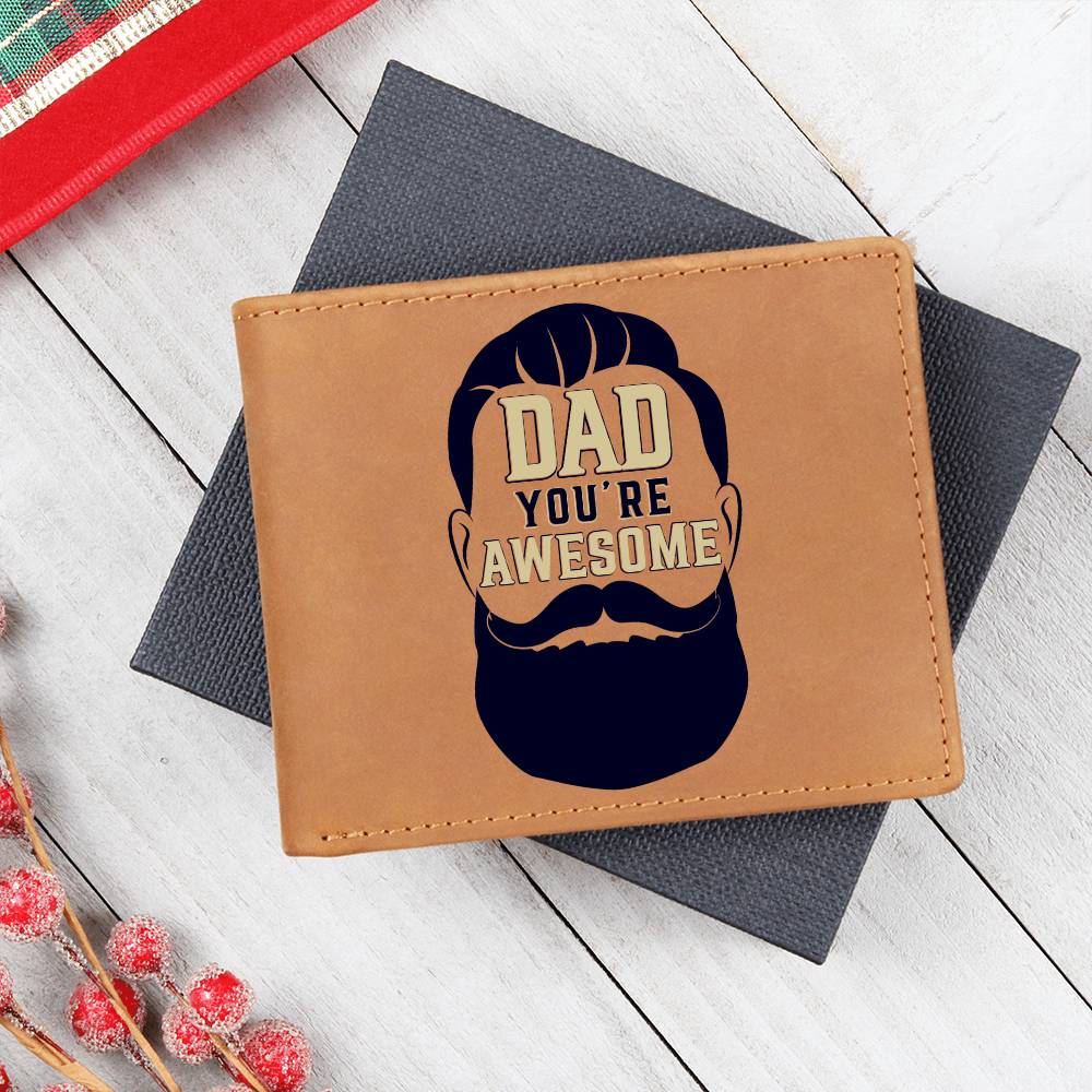 Dad Awesome Leather Wallet