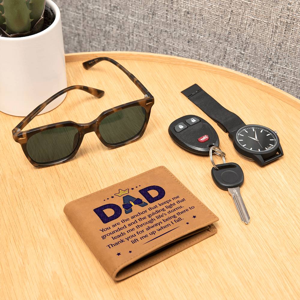 Dad You Are the Anchor Leather Wallet