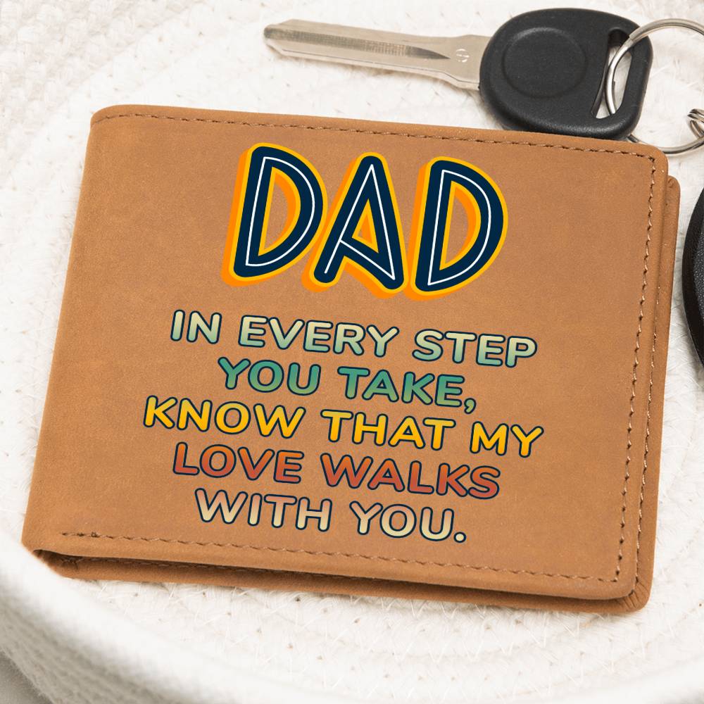 Dad In Every Step Leather Wallet