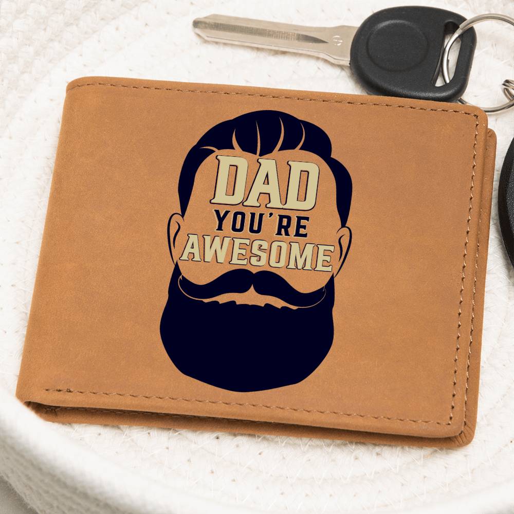 Dad Awesome Leather Wallet