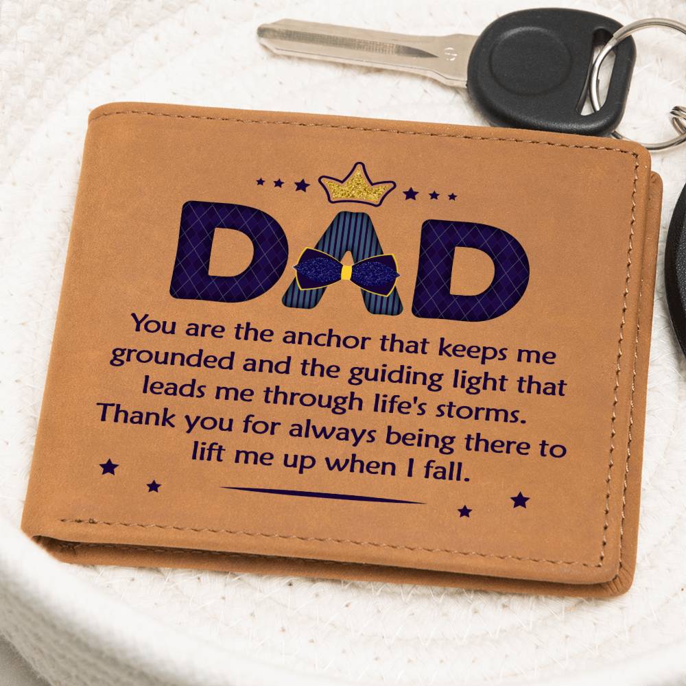 Dad You Are the Anchor Leather Wallet