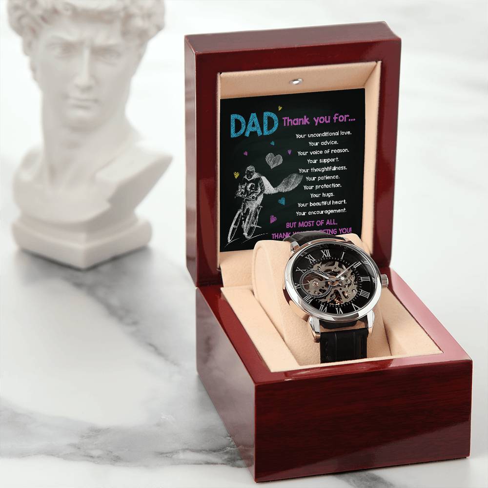 Dad-Thank You For-Bracelet Openwork Watch