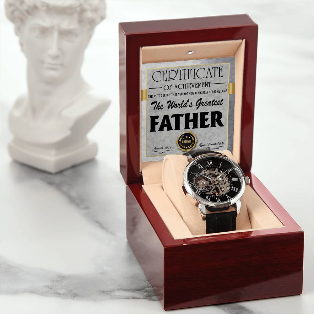 Dad-World's Greatest Father-Openwork Watch