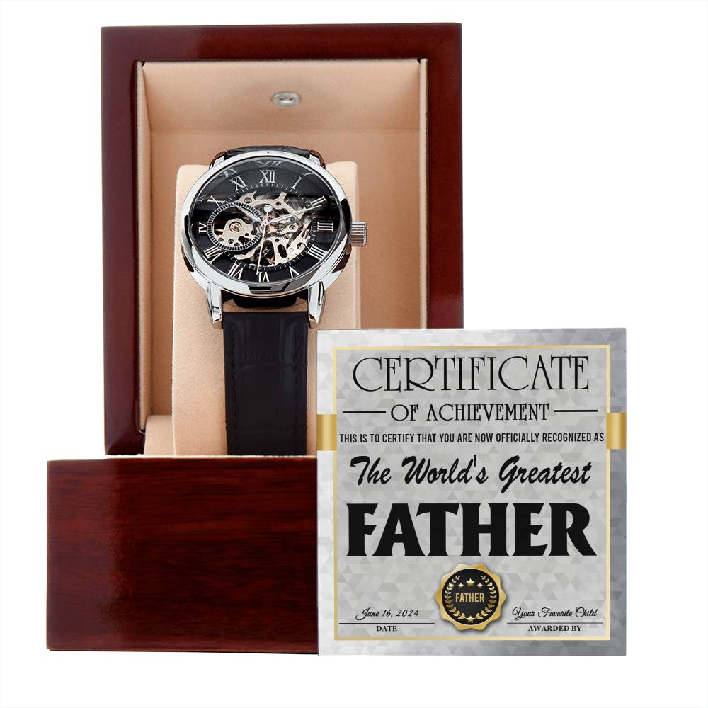 Dad-World's Greatest Father-Openwork Watch