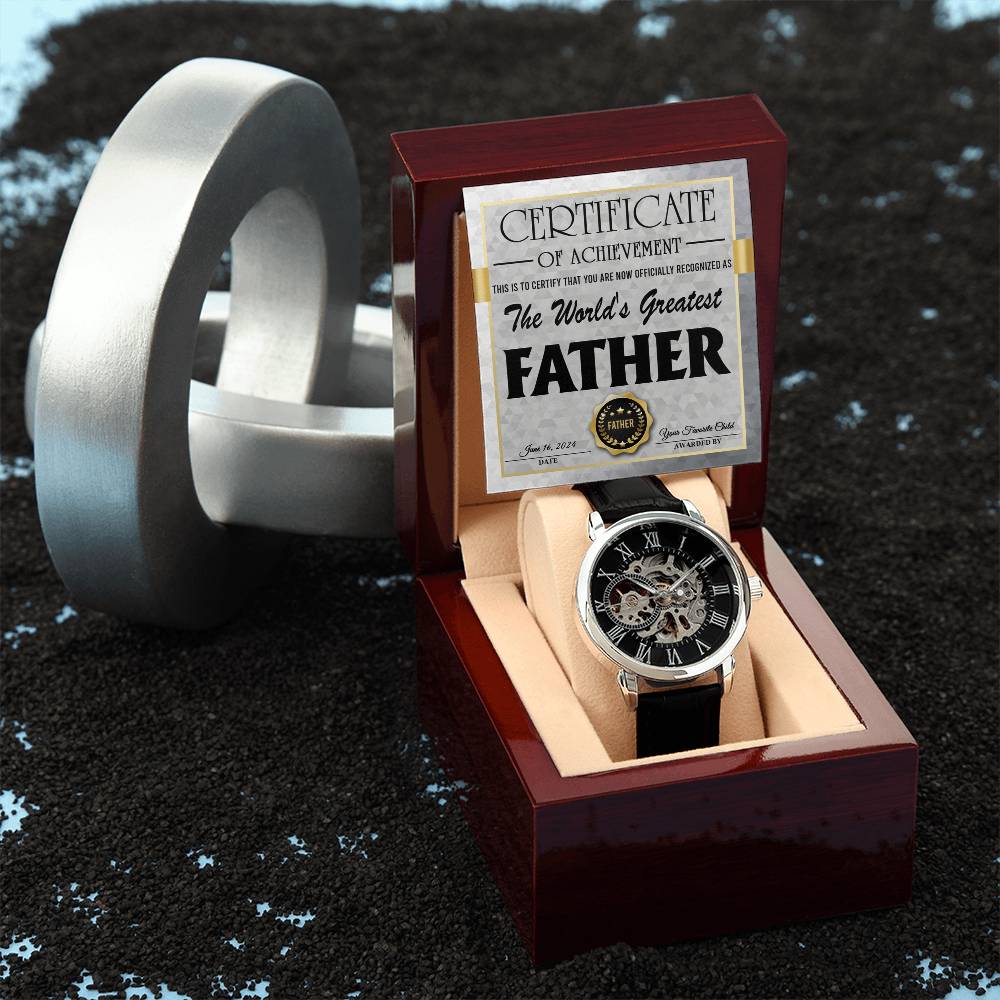 Dad-World's Greatest Father-Openwork Watch