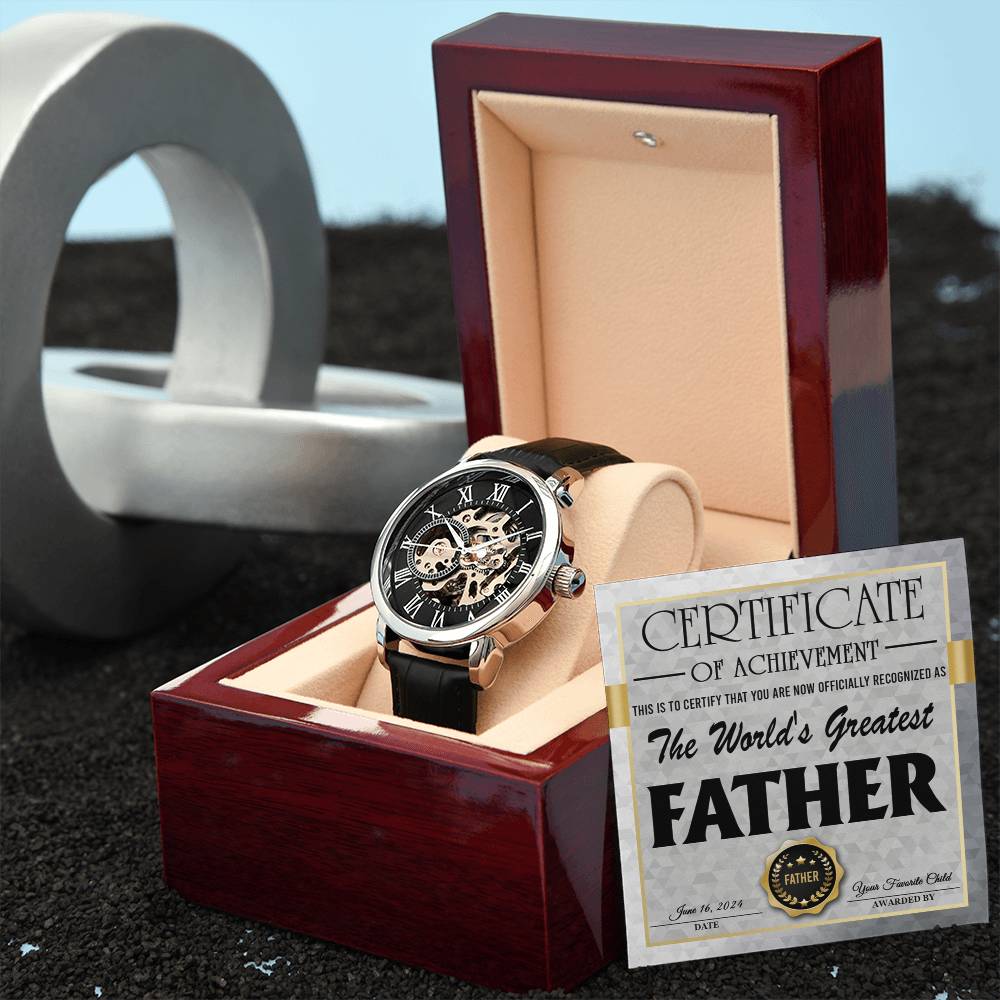 Dad-World's Greatest Father-Openwork Watch