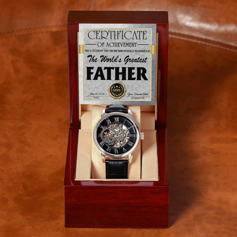 Dad-World's Greatest Father-Openwork Watch