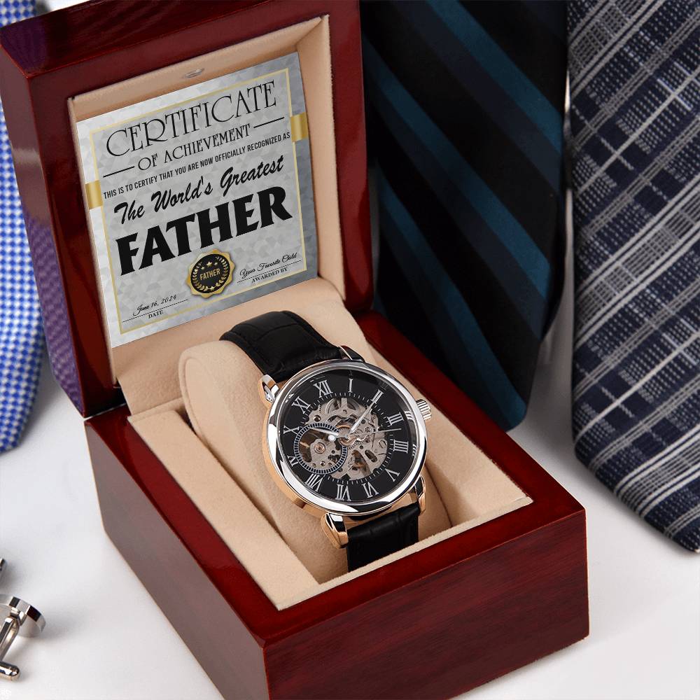 Dad-World's Greatest Father-Openwork Watch