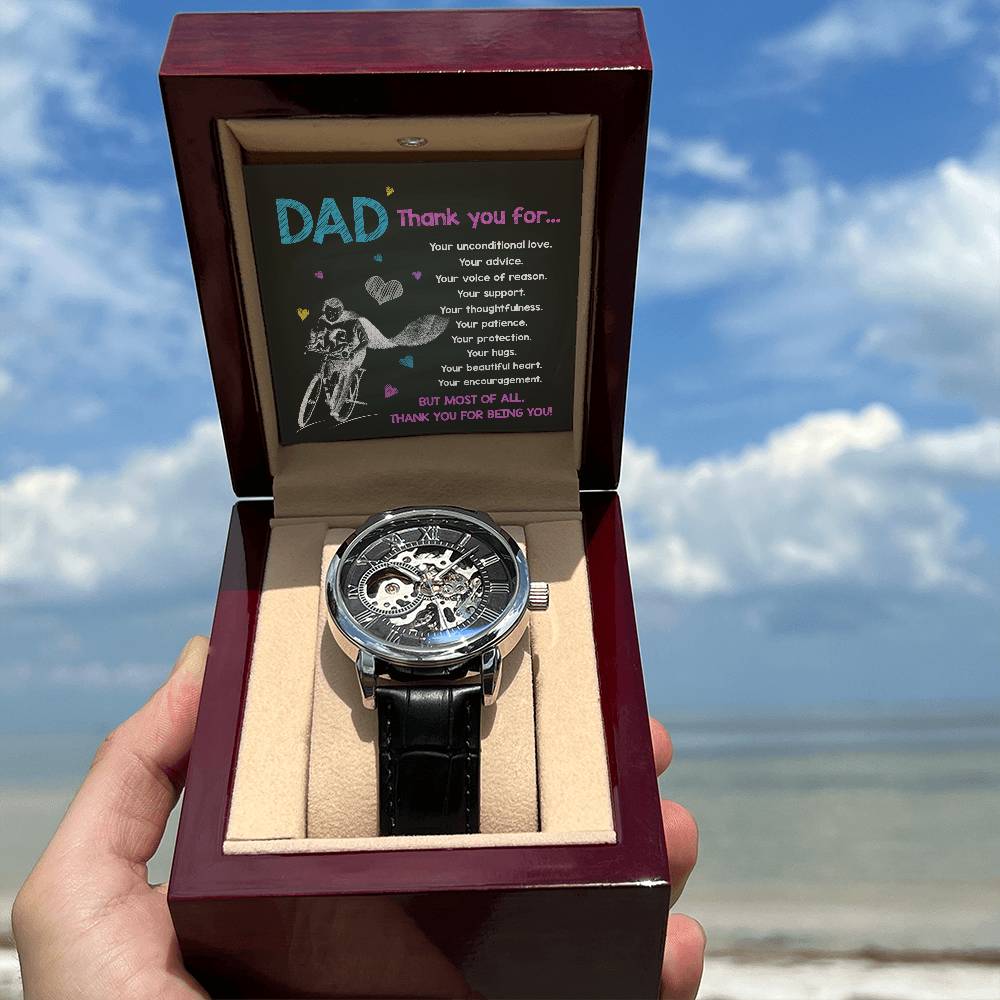 Dad-Thank You For-Bracelet Openwork Watch