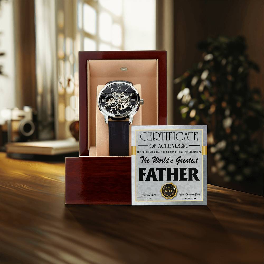 Dad-World's Greatest Father-Openwork Watch