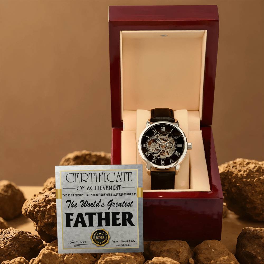 Dad-World's Greatest Father-Openwork Watch