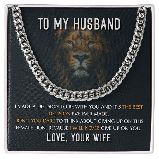 My Husband-Best Decision Cuban Link Chain