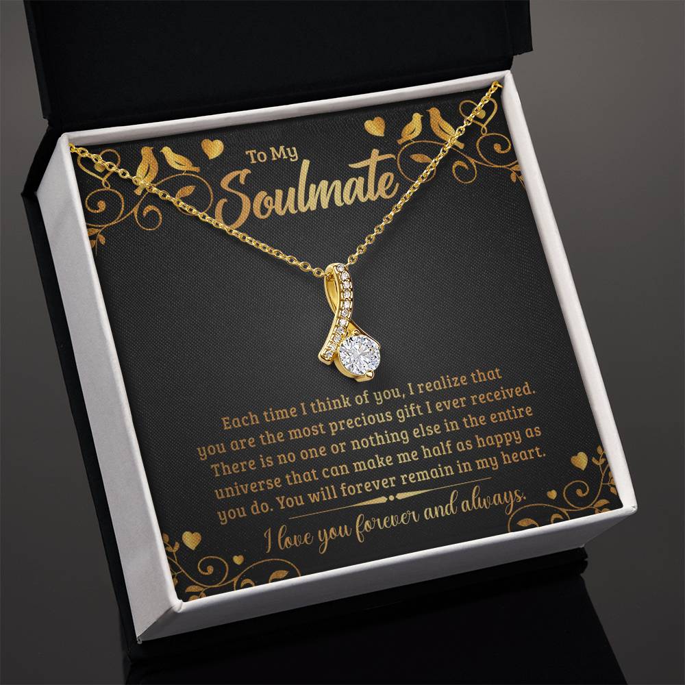 To My Soulmate - Each time I think of you Alluring Beauty Necklace