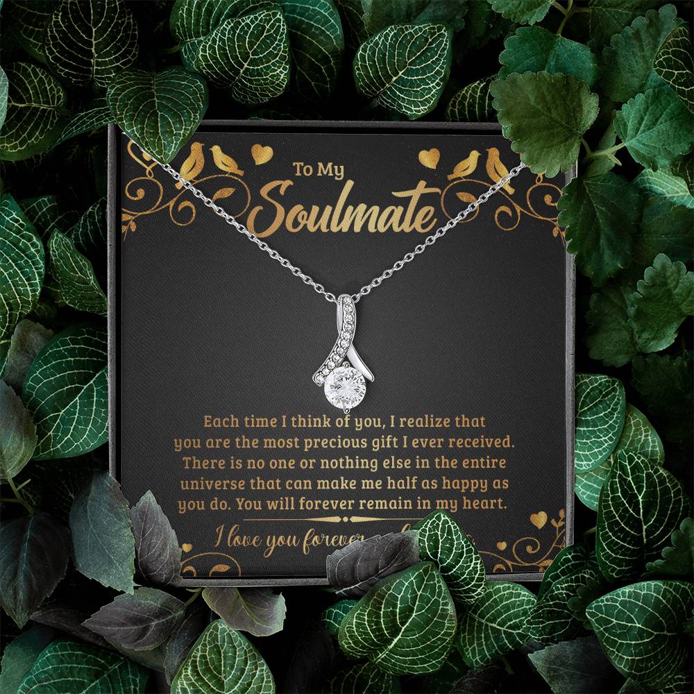 To My Soulmate - Each time I think of you Alluring Beauty Necklace