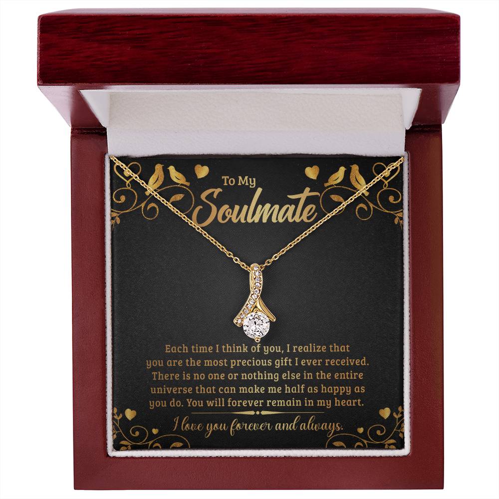 To My Soulmate - Each time I think of you Alluring Beauty Necklace