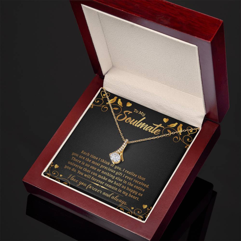 To My Soulmate - Each time I think of you Alluring Beauty Necklace