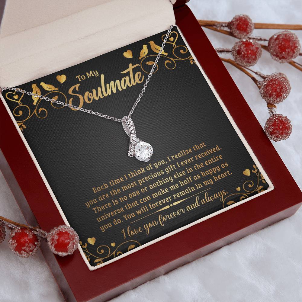 To My Soulmate - Each time I think of you Alluring Beauty Necklace