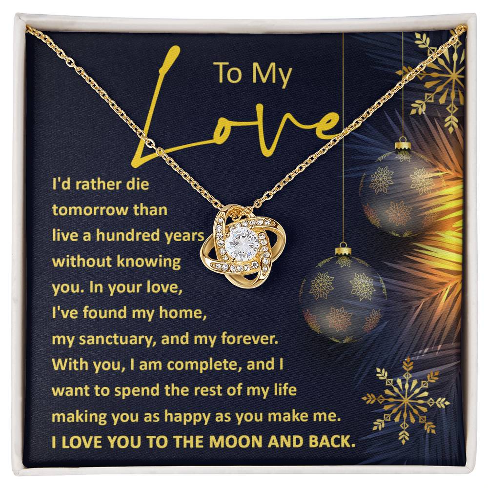 My Love-A Hundred Years Love Knot Necklace