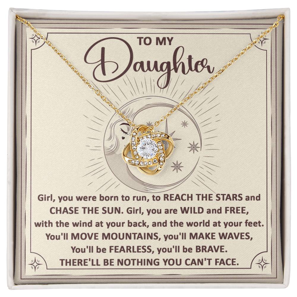 Daughter-Chase The Sun Love Knot Necklace