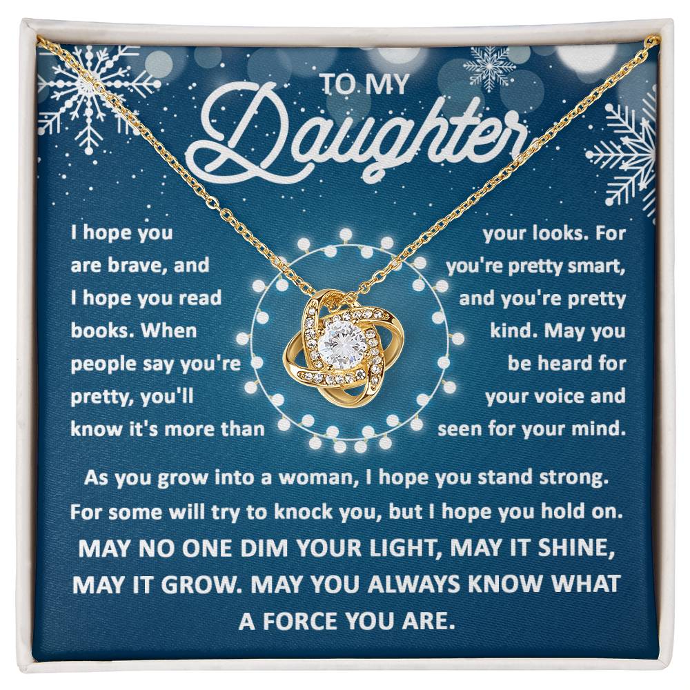 Daughter-May You Know Love Knot Necklace