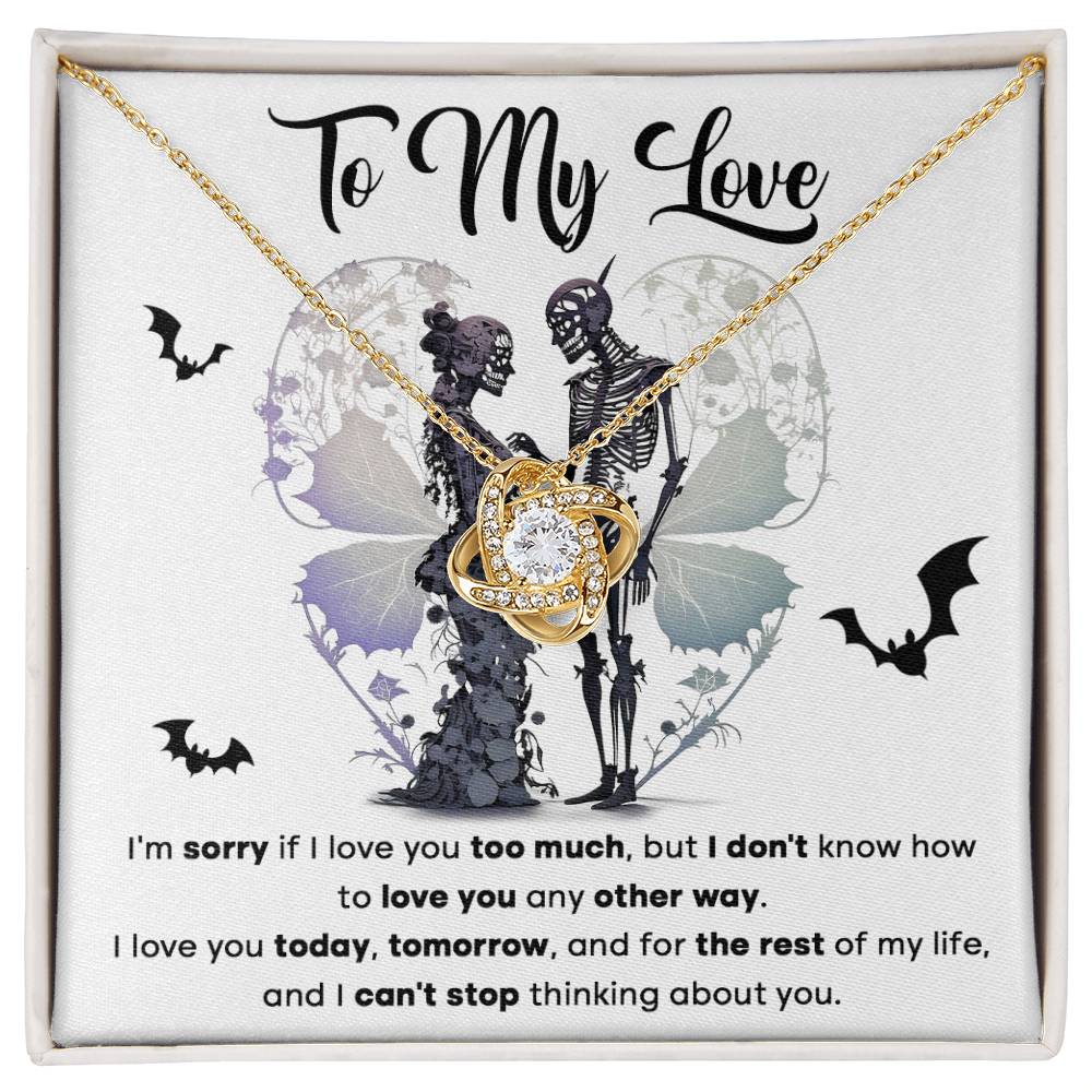 My Love-Love Too Much Love Knot Necklace