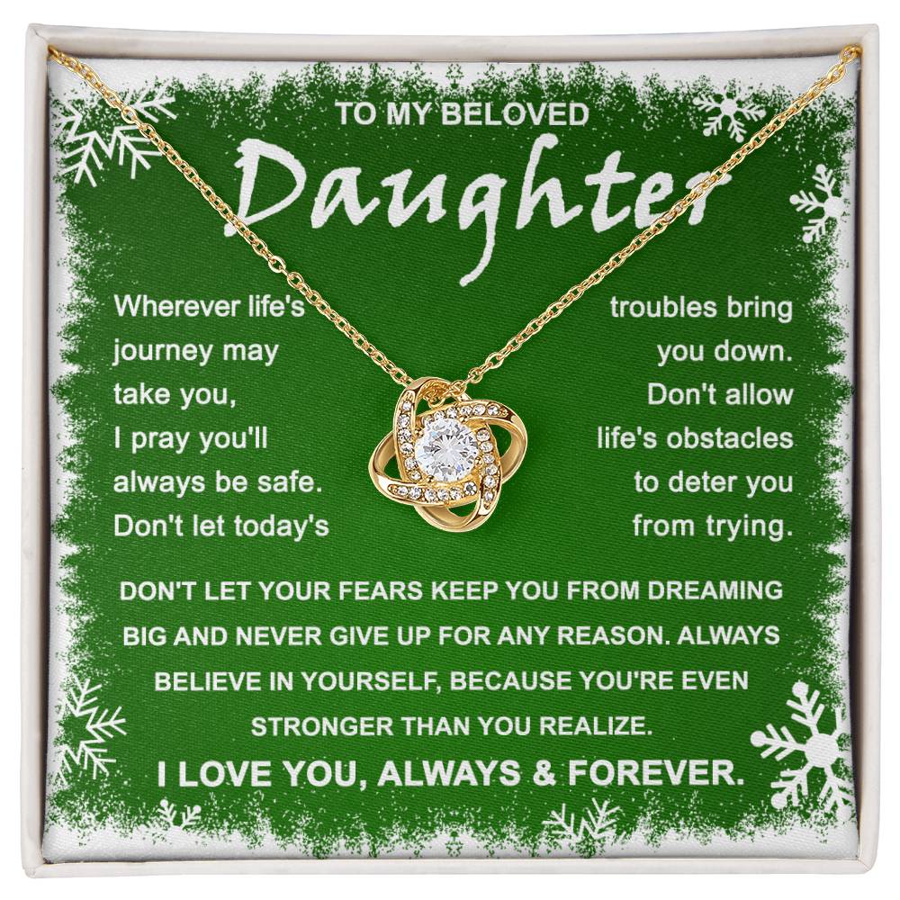 Daughter-Dreaming Big Love Knot Necklace