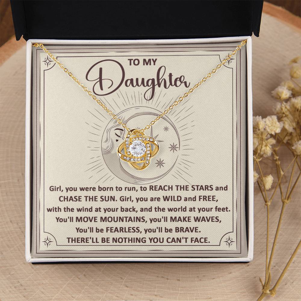 Daughter-Chase The Sun Love Knot Necklace