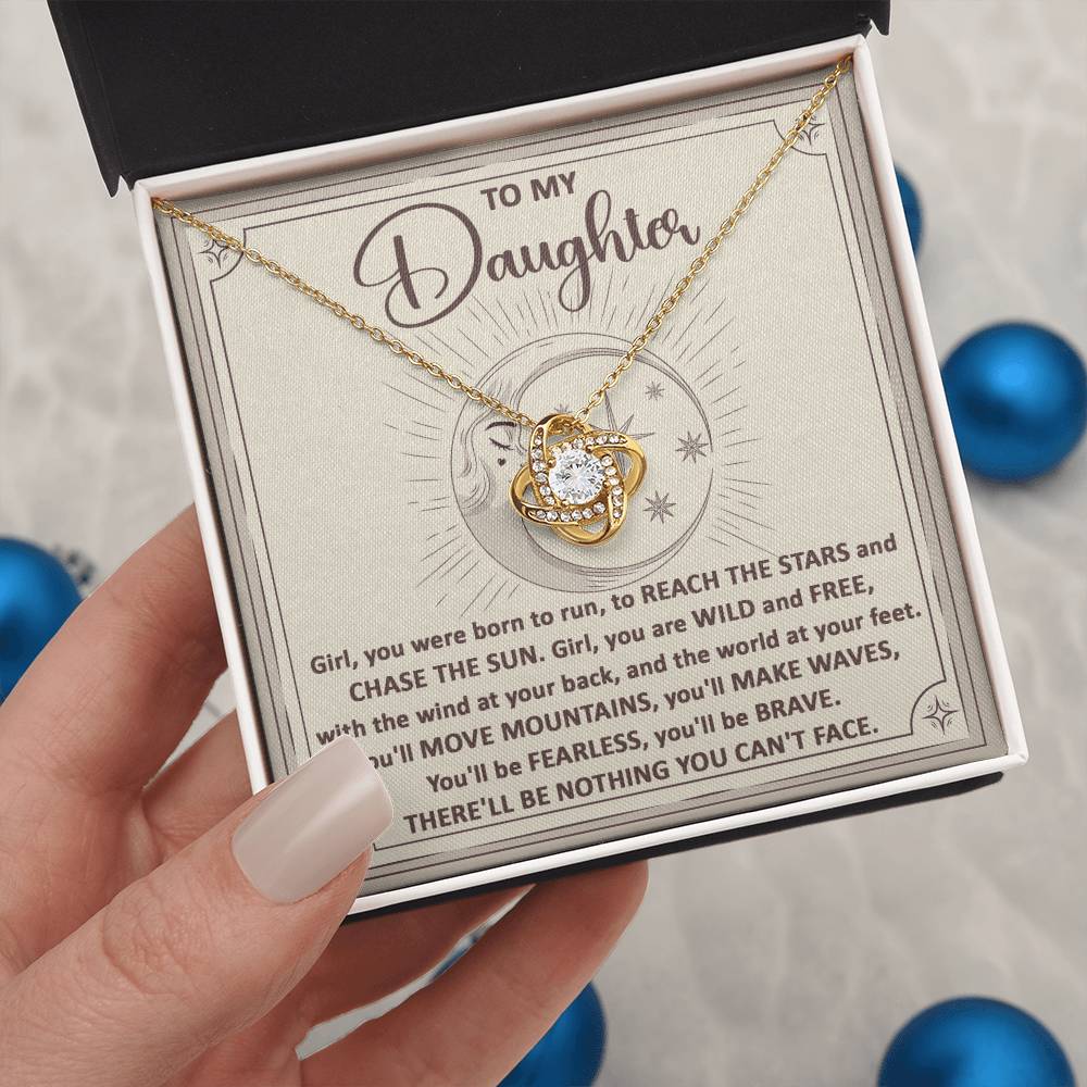 Daughter-Chase The Sun Love Knot Necklace