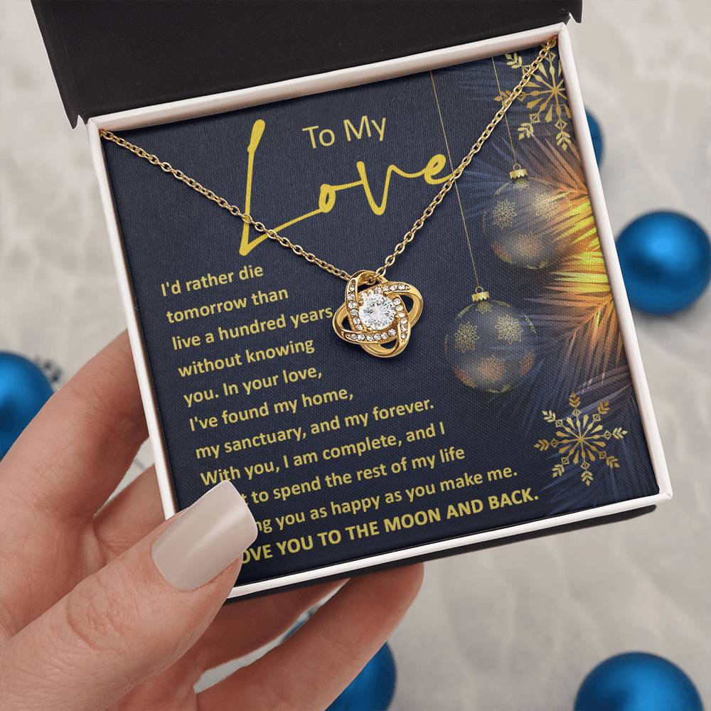 My Love-A Hundred Years Love Knot Necklace