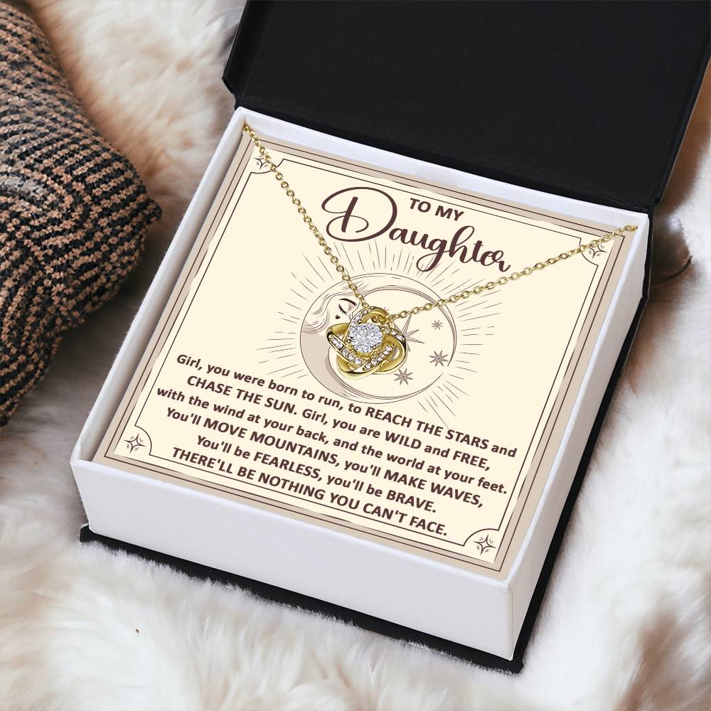 Daughter-Chase The Sun Love Knot Necklace