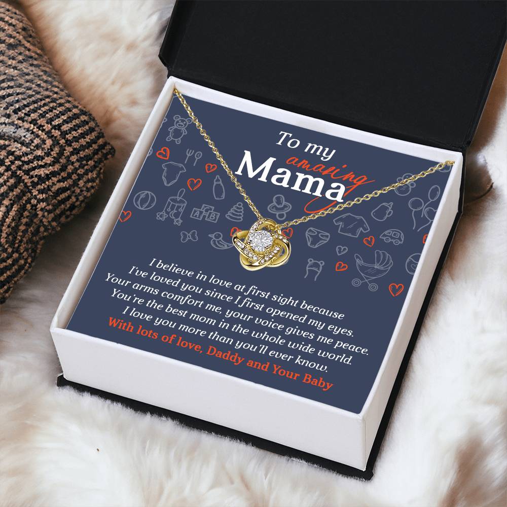 Mom To Be-At First Sight Love Knot Necklace