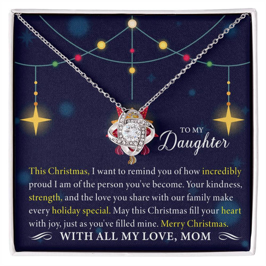 To My Daughter - Love Knot Necklace