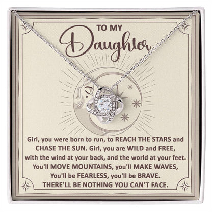 Daughter-Chase The Sun Love Knot Necklace