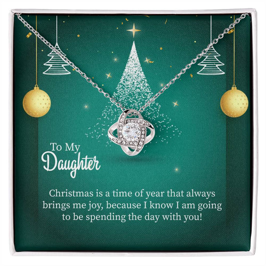 To My Daughter - Christmas Love Knot Necklace