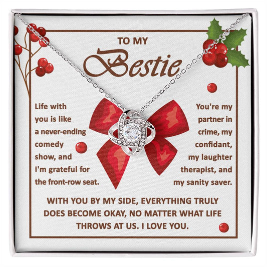 Bestie-Life With You Love Knot Necklace