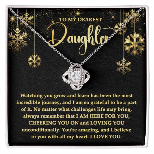 Daughter-Here For You Love Knot Necklace