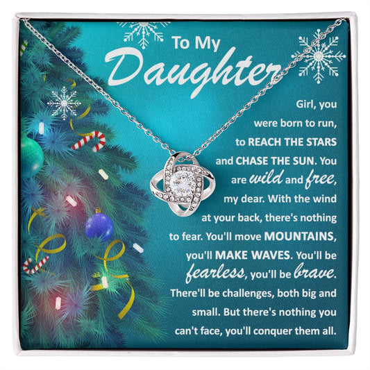 Daughter-Born To Run Love Knot Necklace